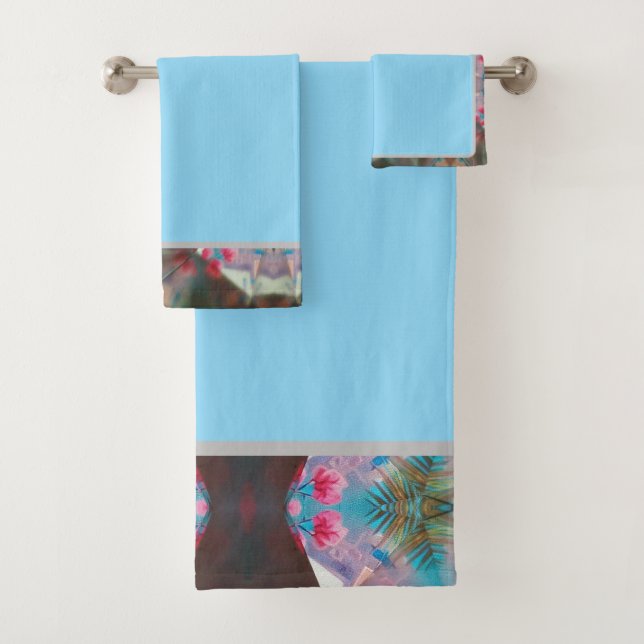 Rot gepunktete Blüte Badhandtuch Set (Insitu)