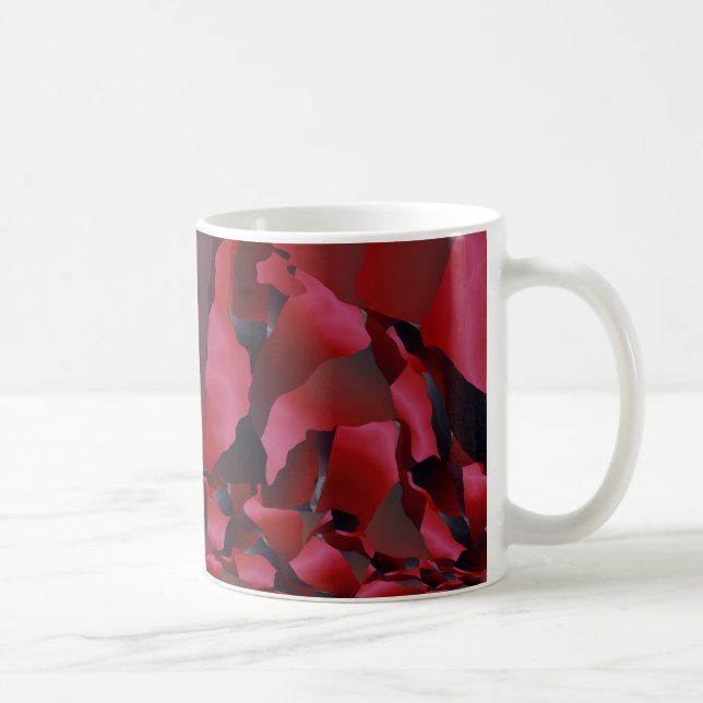 Rot geraubte Abstraktion Kaffeetasse (Rechts)