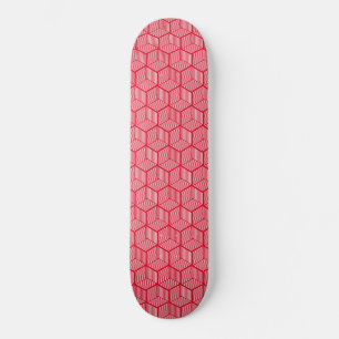 Rot gestreifte Kuben Skateboard
