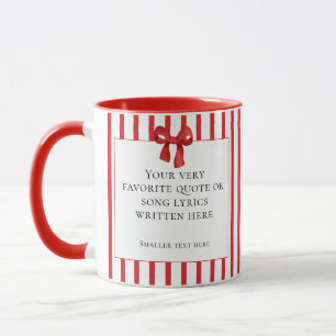 Rot gestreifter Bogen Kaffee Tasse