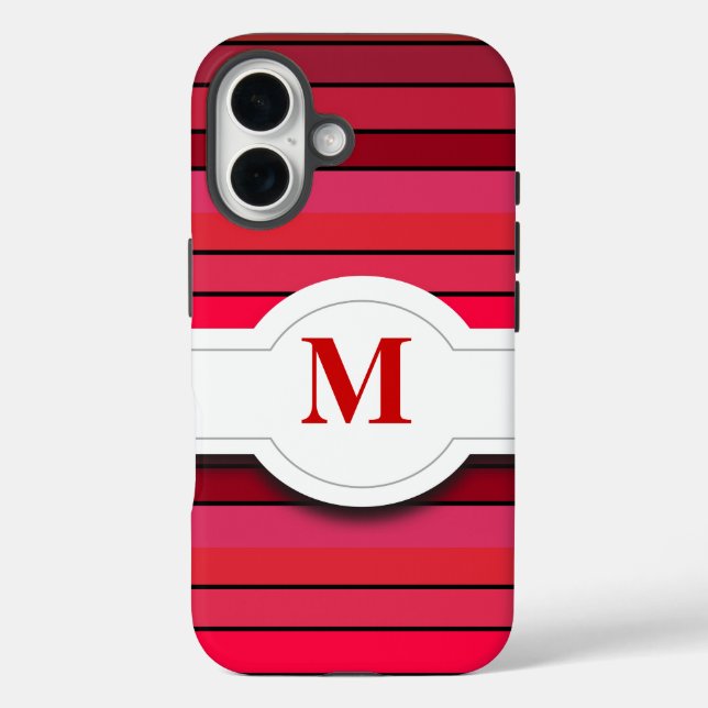 Rot gestreiftes Muster iPhone 5/5s Wallet Case (Rückseite)
