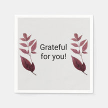 Rot getrocknete Herbstlaube Napkin