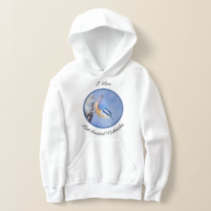 Rot gezapfte Nuthatch Malerei Original Vogelkunst Hoodie