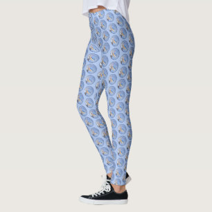 Rot gezapfte Nuthatch Malerei Original Vogelkunst Leggings