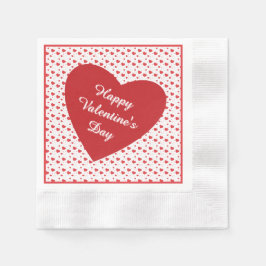 Rot glänzende Passionsherzen, niedlich romantische Serviette