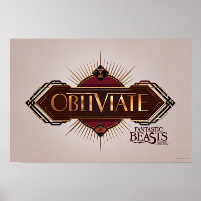 Rot & Gold Art Deco Verdecke Zauber Grafik Poster (Vorne)