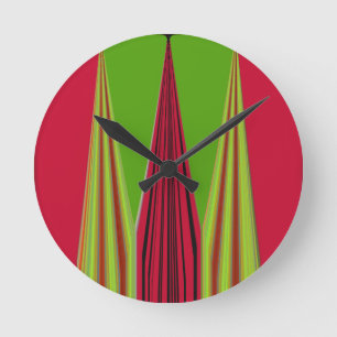 ROT GOLD GRÜN RUNDE WANDUHR
