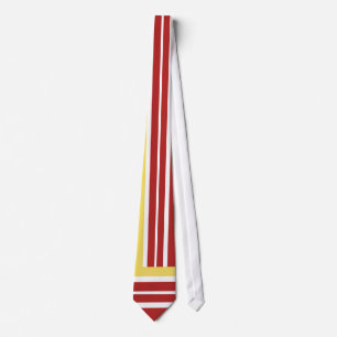 Rot, Gold, weiße Retro Schachbrett-Krawatte Krawatte