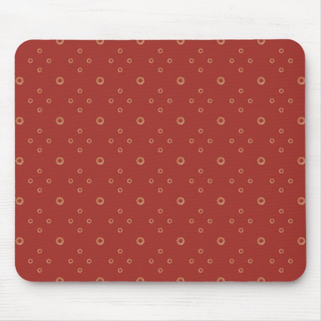 Rot | Golden Zinnia Sun Mousepad (Vorne)