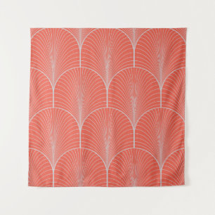 Rot-grau Deko, Vintage Tapete. Wandteppich