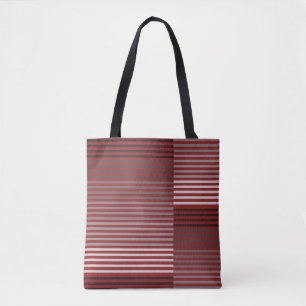 Rot, Grau, Schwarz, Weiße Streifen Tasche