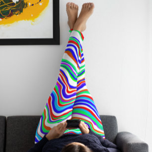 Rot, Grün, Blau, Weiß Abstrakt Leggings