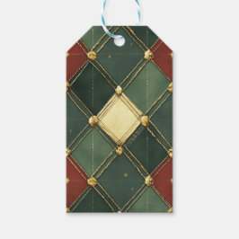 ROT GRÜN CREAM GOLD FEIERTAGS DIAMANT MUSTER GESCHENKANHÄNGER