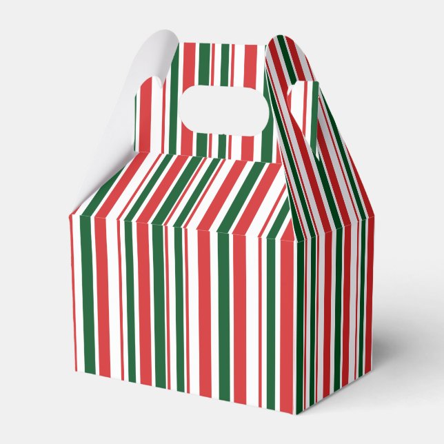 Rot-Grün-dünn gestreift Geschenkschachtel (Rückseite)
