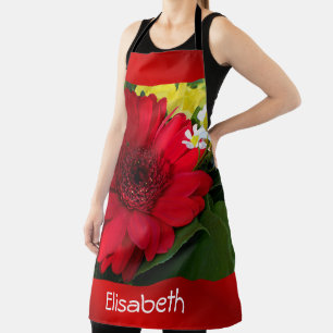rot, grün, gelb, weiß, Blume, blühen, Gerbera, Schürze