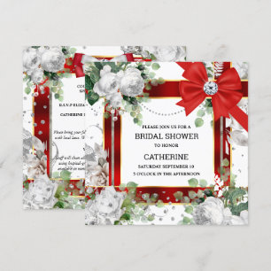 Rot-Grün-Glitzer-Bogen Diamant elegant elegant ele Einladung