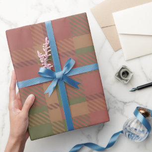 Rot-grün kariertes Muster Geschenkpapier