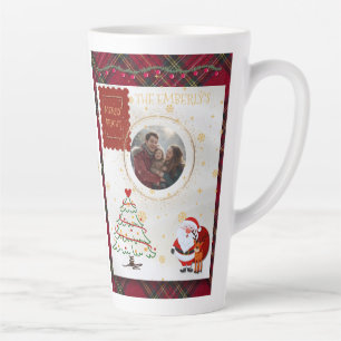 Rot-grün kariertes Weihnachten Milchtasse