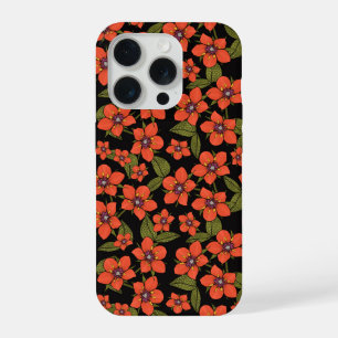 Rot grün lila Scharlachroter Pimpernel Aquarell iPhone 15 Pro Hülle