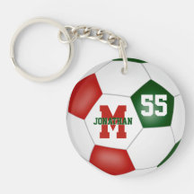 Rot-Grün-Mannschaftsfarben Fußball-Tasche