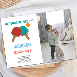 Rot / Grün Ping Pong Geburtstagseinladungen Foto Einladung