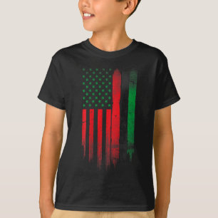 Rot Grün Schwarze Geschichte Amerikanische Afrikan T-Shirt
