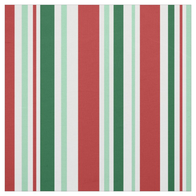 Rot, grün, Stripes Weiß Weihnachtsgewebe Stoff (Muster)