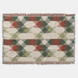 rot grün und beige geometrisch decke