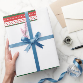 Rot Grün und Blau Festliches Weihnachtsmuster Geschenkpapier