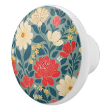 Rot, Grün und Creme Chinoiserie