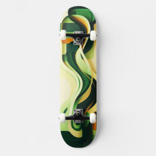 Rot, Grün und Gelb-Rundformen Skateboard