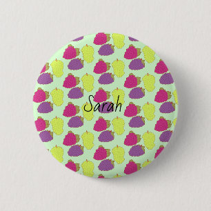 Rot, Grün und Lila Button