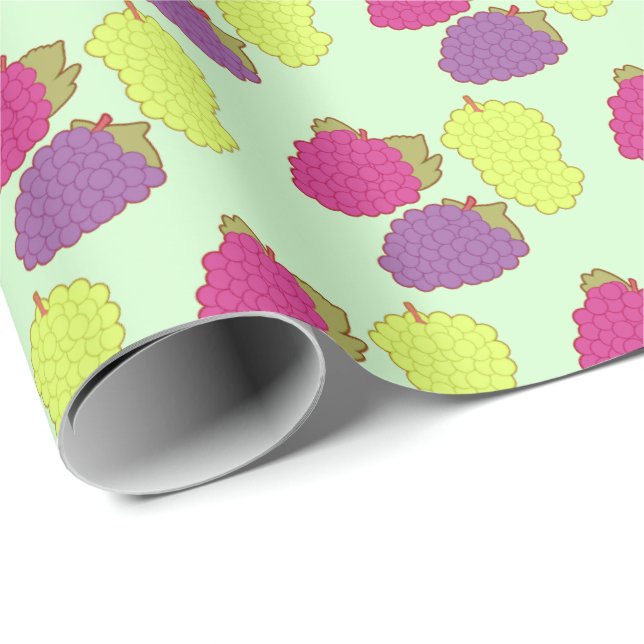 Rot, Grün und Lila Geschenkpapier (Rolleneckpunkt)