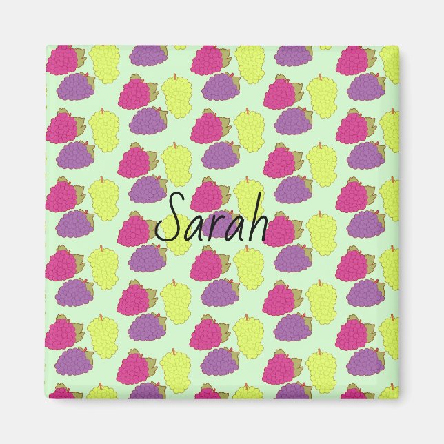 Rot, Grün und Lila Magnet (Vorne)