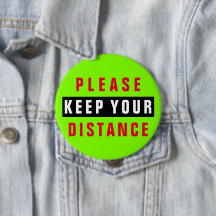 Rot, Grün und Schwarz Bitte Behalt deine Entfernun