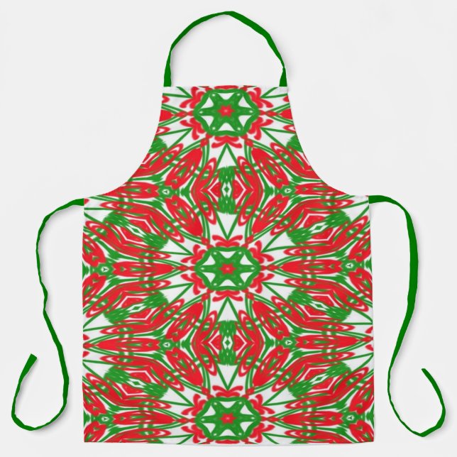 Rot, Grün und Weiß Schürze (Vorderseite)