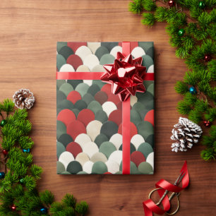 Rot-Grün-Weiß-Muschel Geschenkpapier