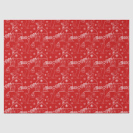 Rot grün & weiß Weihnachten Winterkatzen Seidenpapier