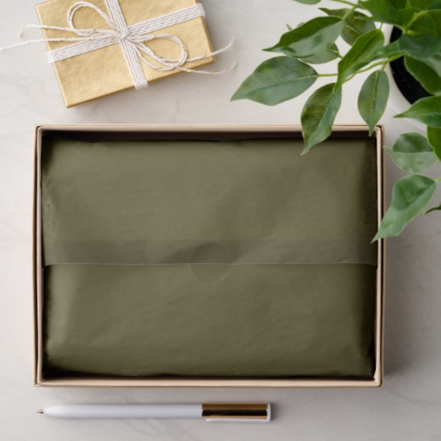 Rot grüne Bronzetonblüte Seidenpapier (Geschenk)
