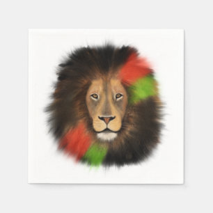 Rot-Grüne-Dschungelkatze Serviette
