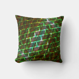 Rot grüne Farbe, Kratzer, Gitter oder Wandeffekt? Kissen