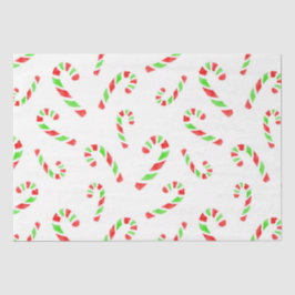 Rot, grüne Wasserfarbe, Candy Cane Muster Seidenpapier