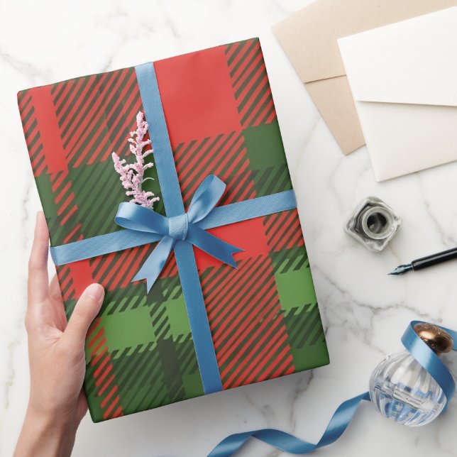 Rot-grüne Weihnachtspapier Geschenkpapier (Schenken)