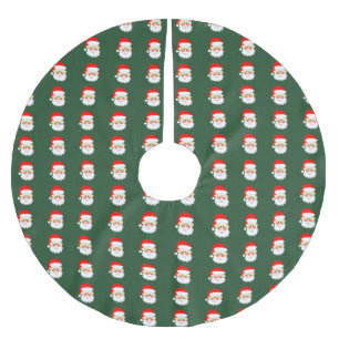 Rot-grüner Baumrock Polyester Weihnachtsbaumdecke