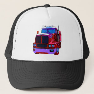 Rot-halb LKW Truckerkappe