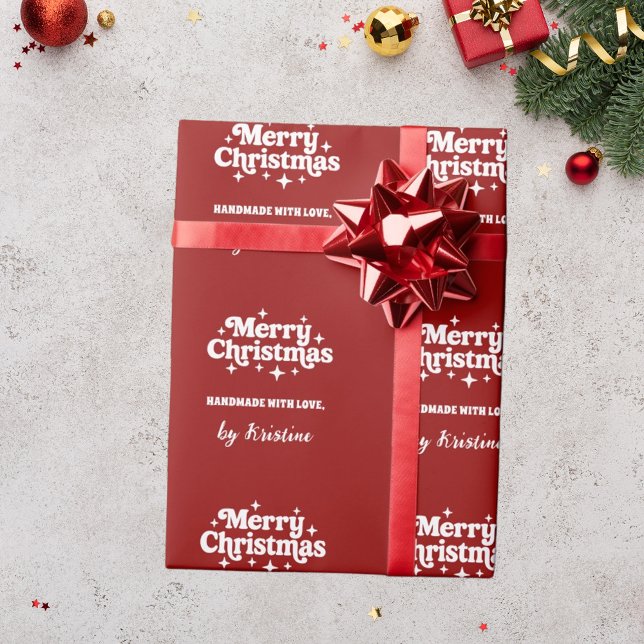 Rot handgefertigt von Weihnachtsgeschenk-Verpackun Geschenkpapier (Von Creator hochgeladen)