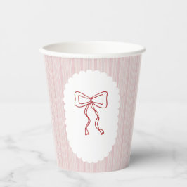 Rot handgezeichnete Schleife Rosa Mädchen Baby Sho Pappbecher