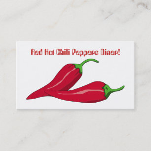 Rot - heiße Chili-Paprikaschoten-Geschäfts-Karte Visitenkarte