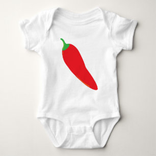 Rot - heißer Chili-Pfeffer Baby Strampler