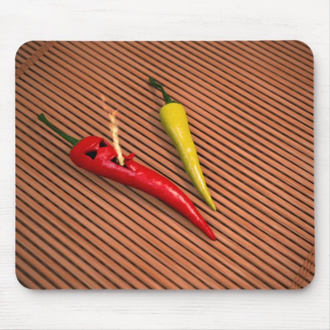 Rot - heißer Chili-Pfeffer Mousepad (Vorne)